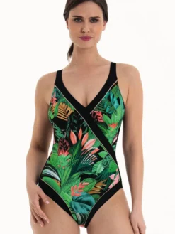 Bañador moldeador Anita Jungle Groove Nuria con foam 7299 Esmeralda