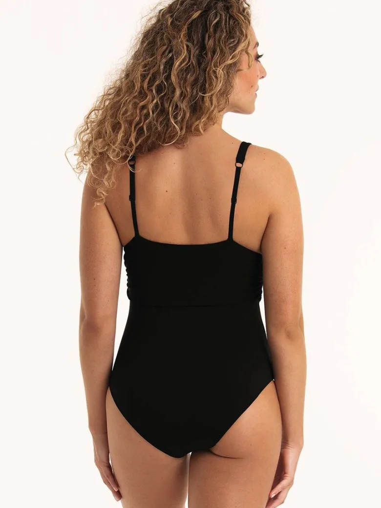 Bañador mujer Rosa Faia Pure escotado sin aros 7781 Negro
