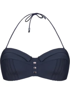 Bikini Bandeau Beachlife Black Iris con foam 661