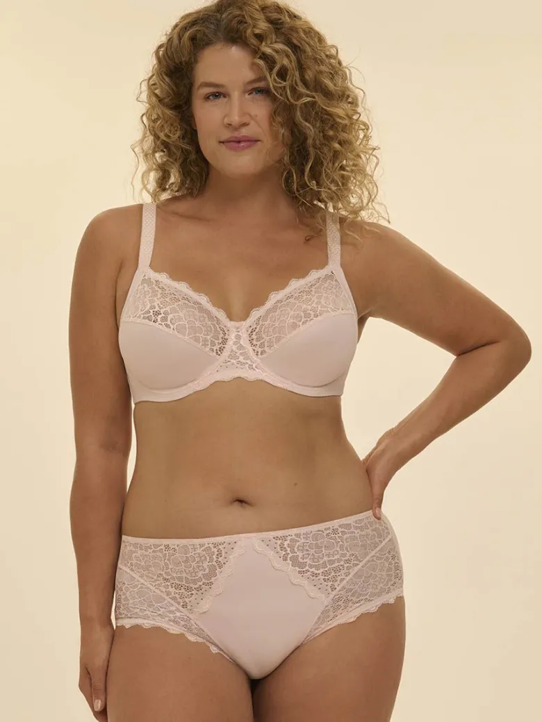 Braga Alta Simone Perele Caresse Rosa Maquillaje
