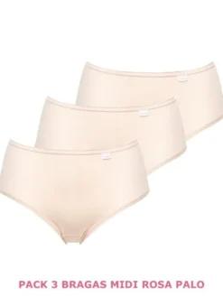 Braga midi Sans Complexe Simplement Coton Bio (Pack 3 uds.)