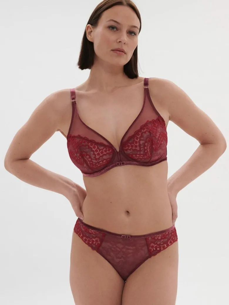 Braga slip Simone Perele Scenario 1E3726 Rojo Espinela