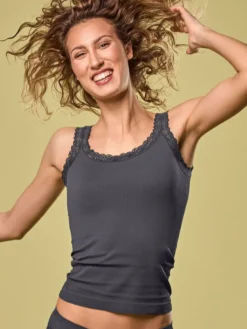 Camiseta mujer Focenza Caraco Pizzo 217 Antracite