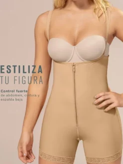 Faja pantalon alta tipo short de control fuerte levanta glúteos Leonisa 018486