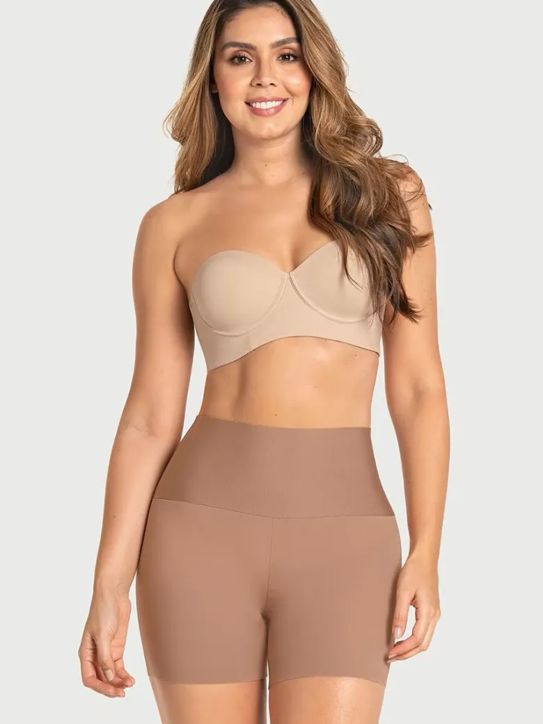 Faja short de control moderado aspecto invisible con fajón antideslizante Leonisa 012970