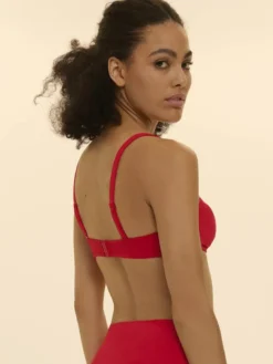 Parte de arriba Bikini Bandeau con aros Simone Perele Magnetic 1ELB31 Rojo