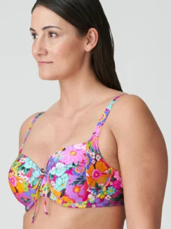 Parte de arriba bikini con aro Primadonna Swim Najac con aros 4011010 Floral Explosion