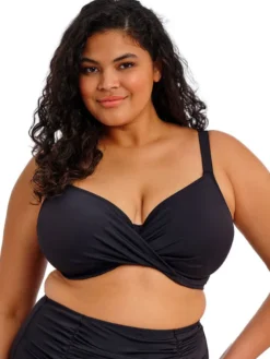 Parte de arriba Bikini moldeado Elomi Swim Plain Sailing Plunge Black