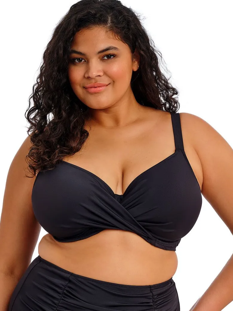 Parte de arriba Bikini moldeado Elomi Swim Plain Sailing Plunge Black
