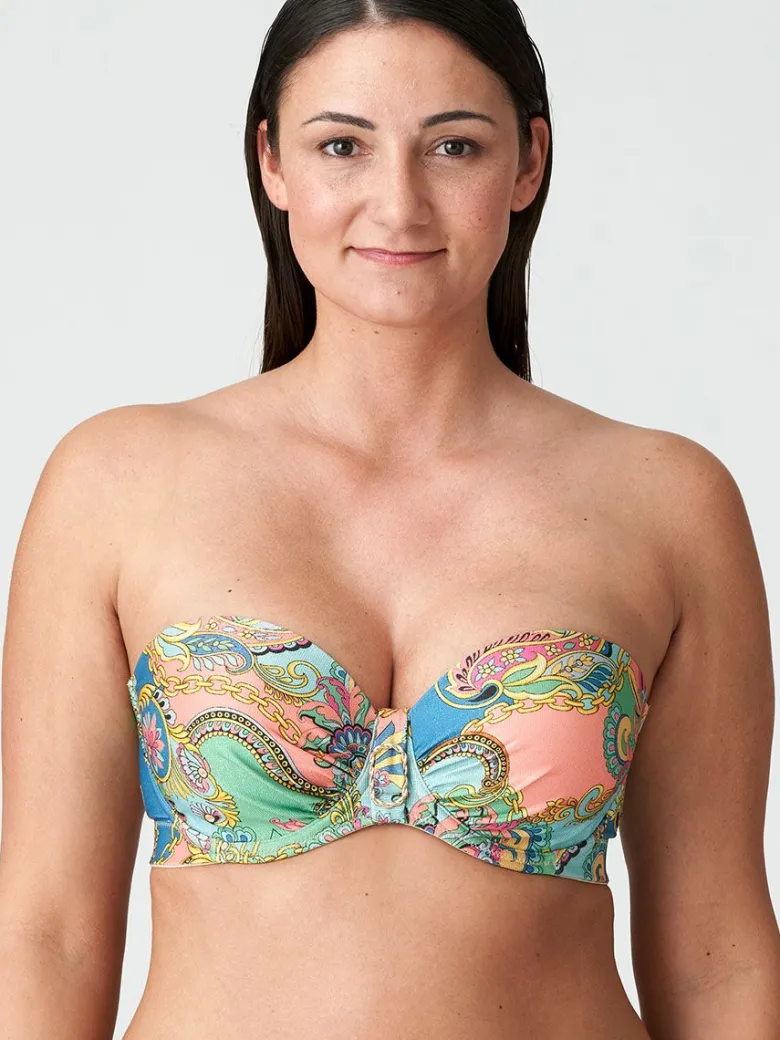 Parte de arriba bikini Primadonna Swim Celaya Bandeau con foam 4011217 Italian Chic
