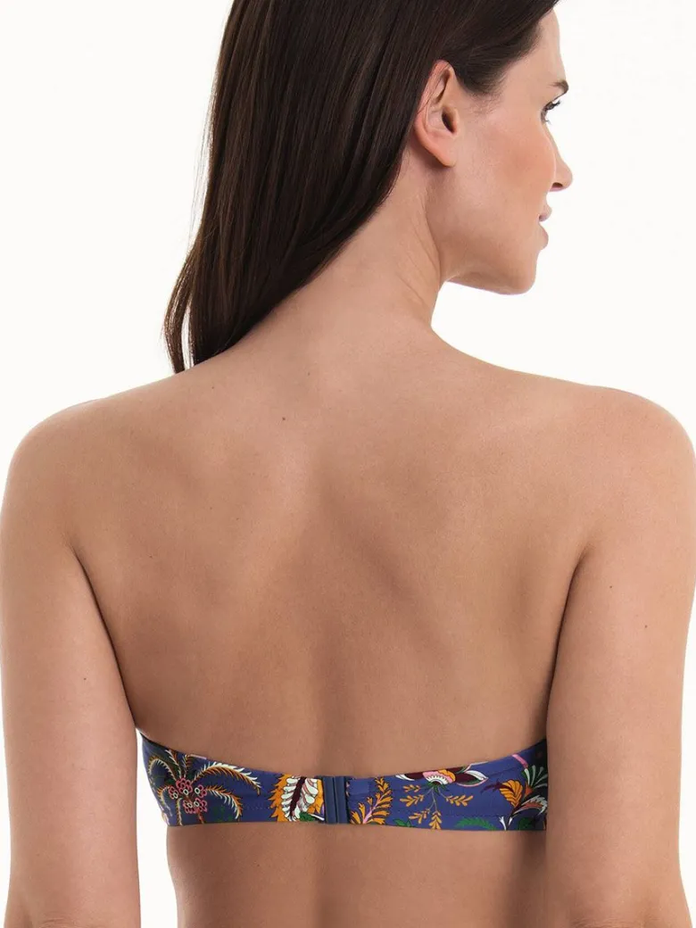 Parte de arriba Bikini Rosa Faia Flowers of Bali Ella Bandeau con aros 8758 Madeira
