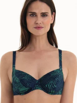 Parte de arriba Bikini Rosa Faia Green Shades Luna con aros 8829 Verde Azulado
