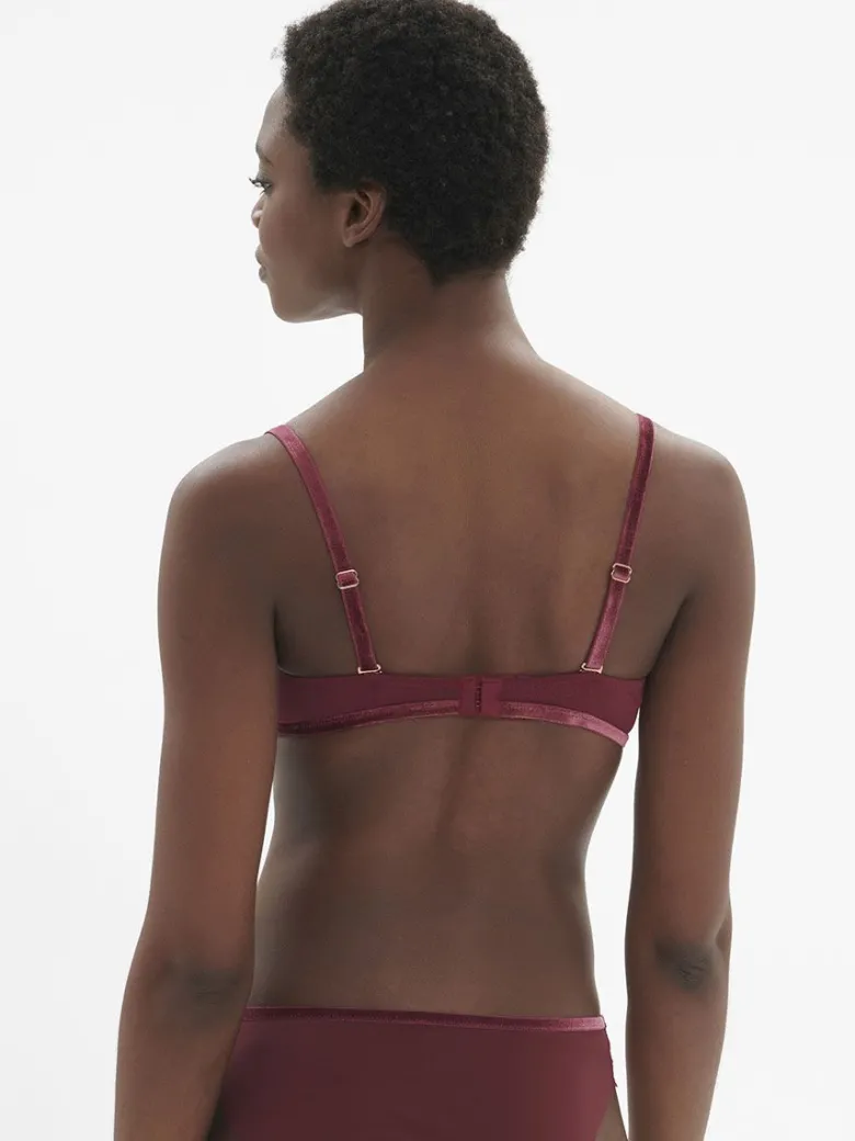 Sujetador balconet Simone Perele Scenario con aros 1E3330 Rojo Espinela