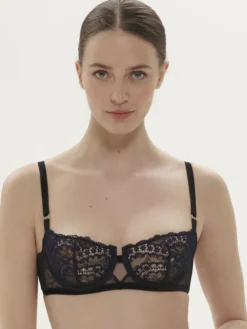 Sujetador balconet Simone Perele Scenario con aros 1E3330 Negro