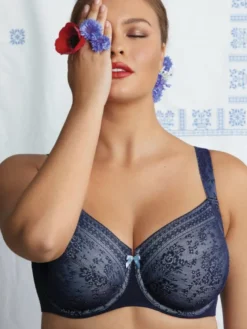 Sujetador copa entera con aros Rosa Faia Fleur 5653 Maritim Blue