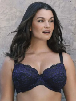 Sujetador de encaje con aros Fantasie Emmaline Side Midnight