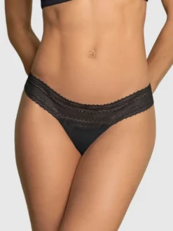 Tanga con laterales en encaje Leonisa 72296M